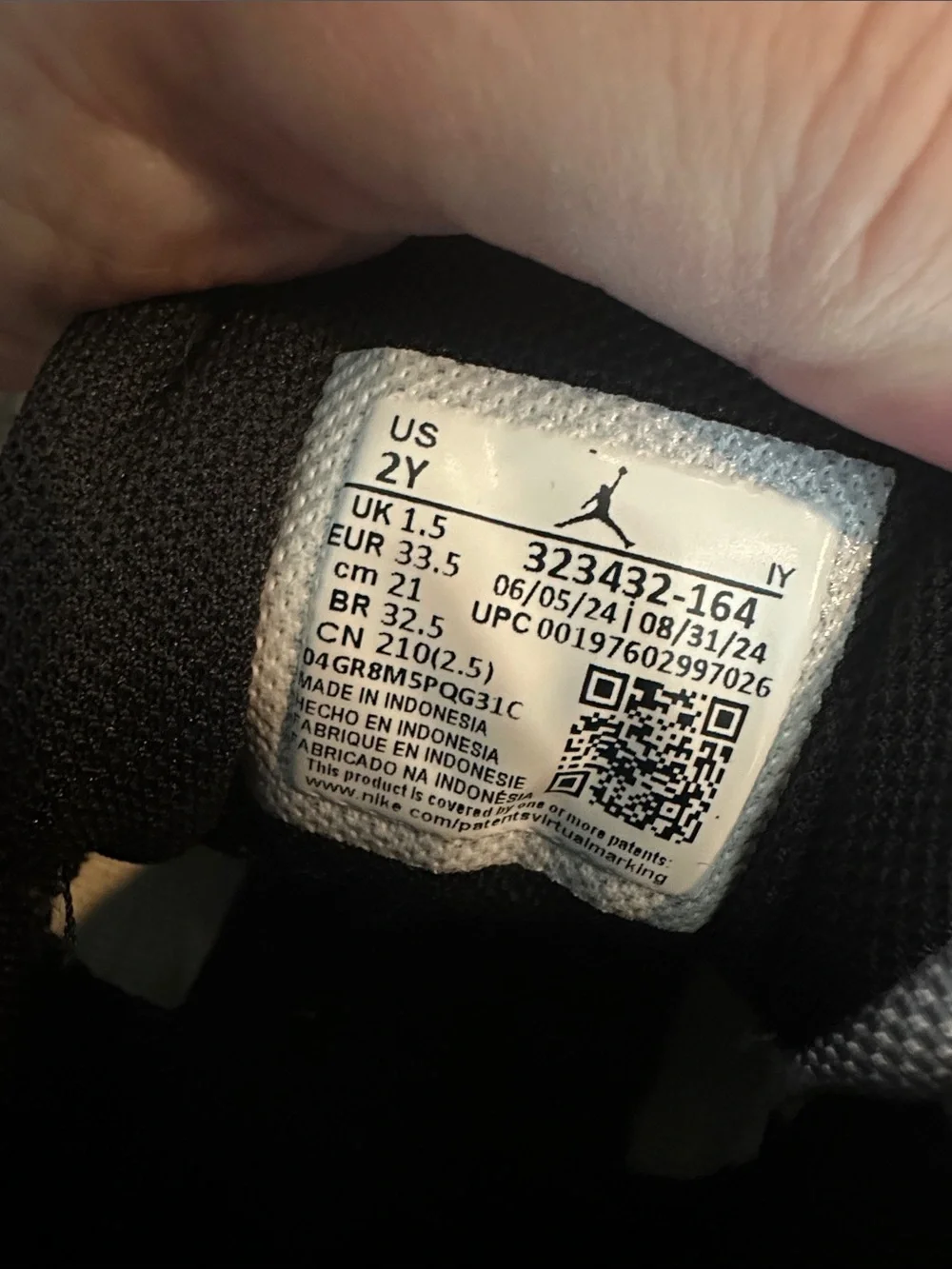 Jordan Kids Black White Red Retro Basketball Sneakers